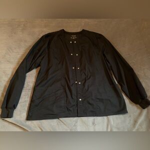 Cherokee luxe black scrub jacket for women